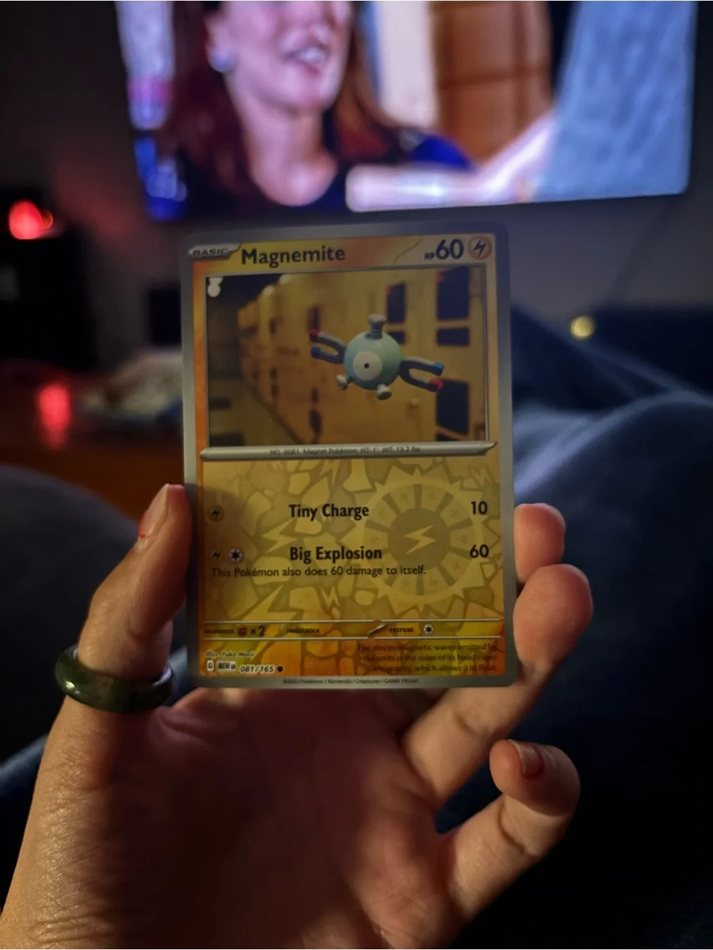 Pokemon Magnemite Trading Card - Yellow, Blue, Silver